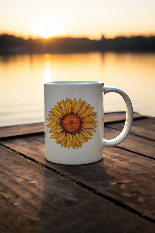 Sunflower Coffee Mug – Vibrant Floral Design, 11 oz